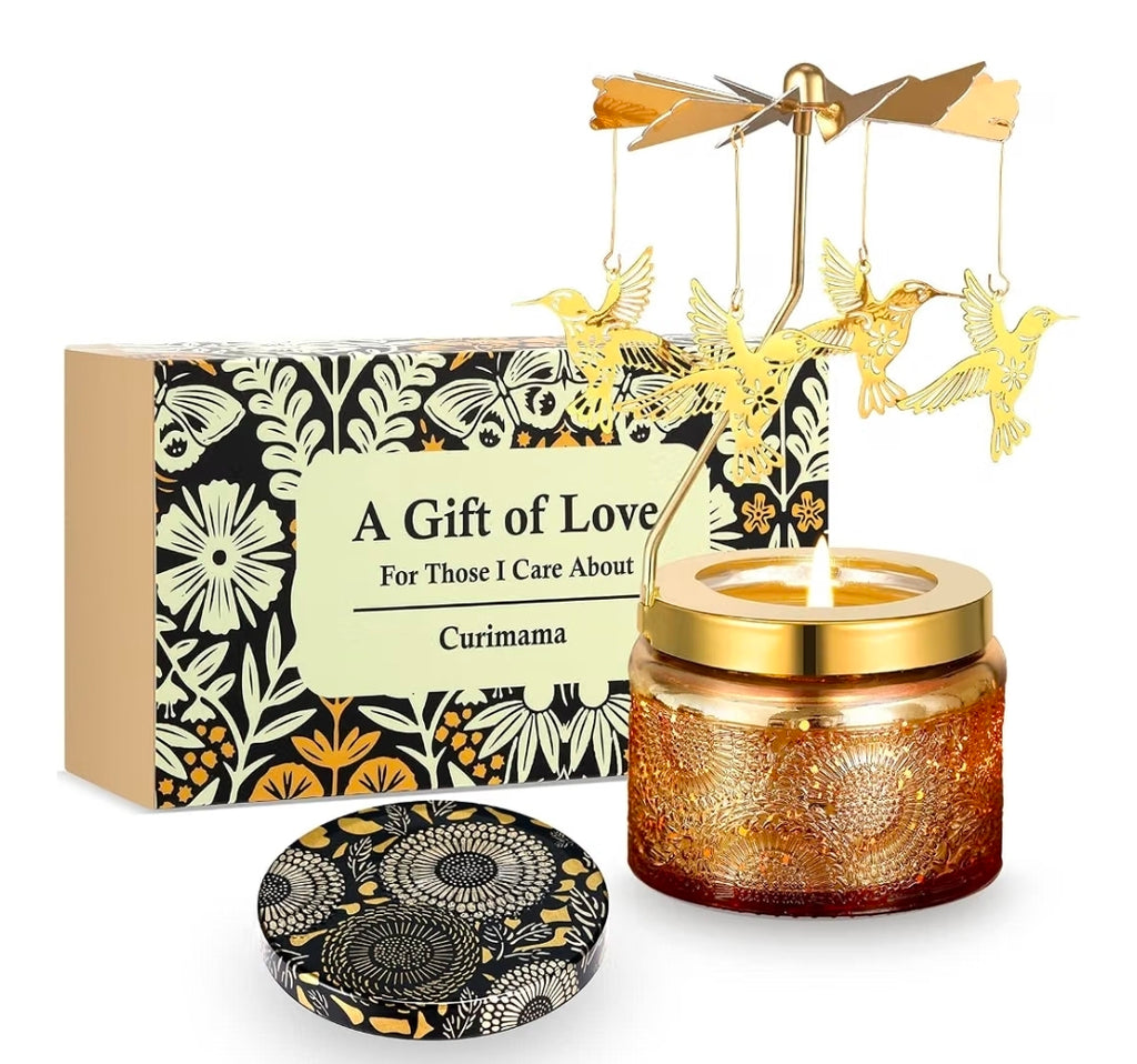Rotating candle (rose, butterfly, dragonfly)