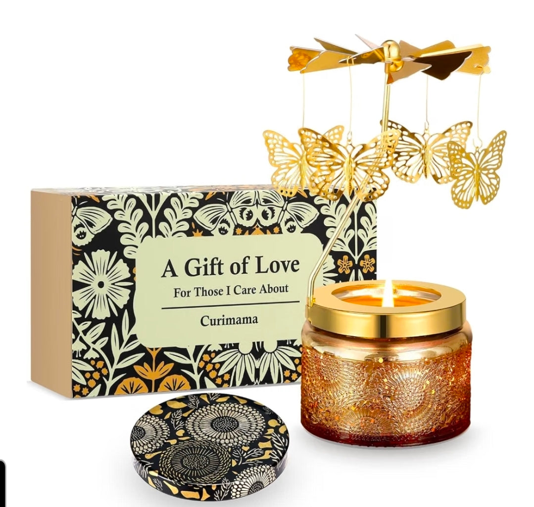 Rotating candle (rose, butterfly, dragonfly)