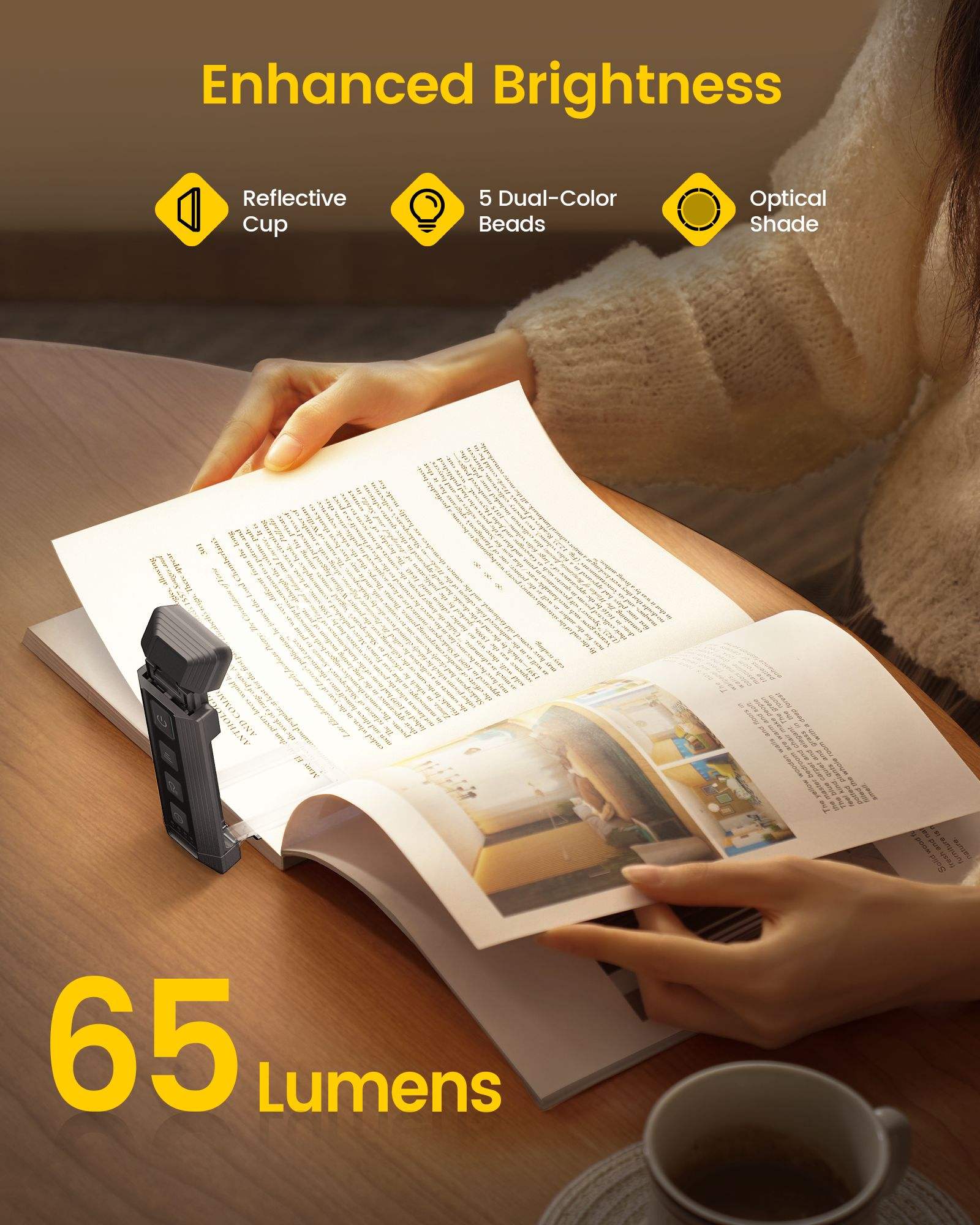 Reading Lamp - Portable LED Clip on Bookmark Book Light