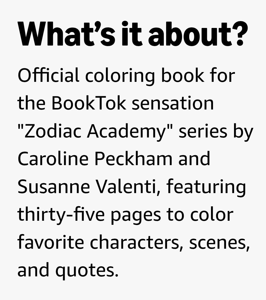 The Official Zodiac Academy Coloring Book:
