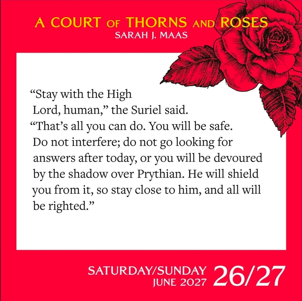 2027 calendar 📅 A Court of Thorns and Roses 🌹
