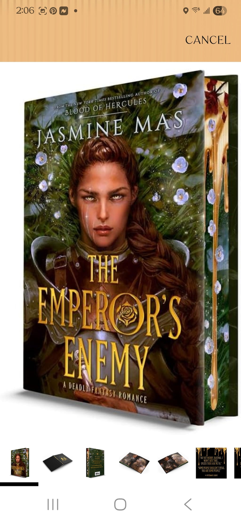 The Emperor's Enemy (Deluxe Limited Edition): A Spicy, Dark Romantasy Novel (Unsurvivable Love Duet, book 1 of 2)