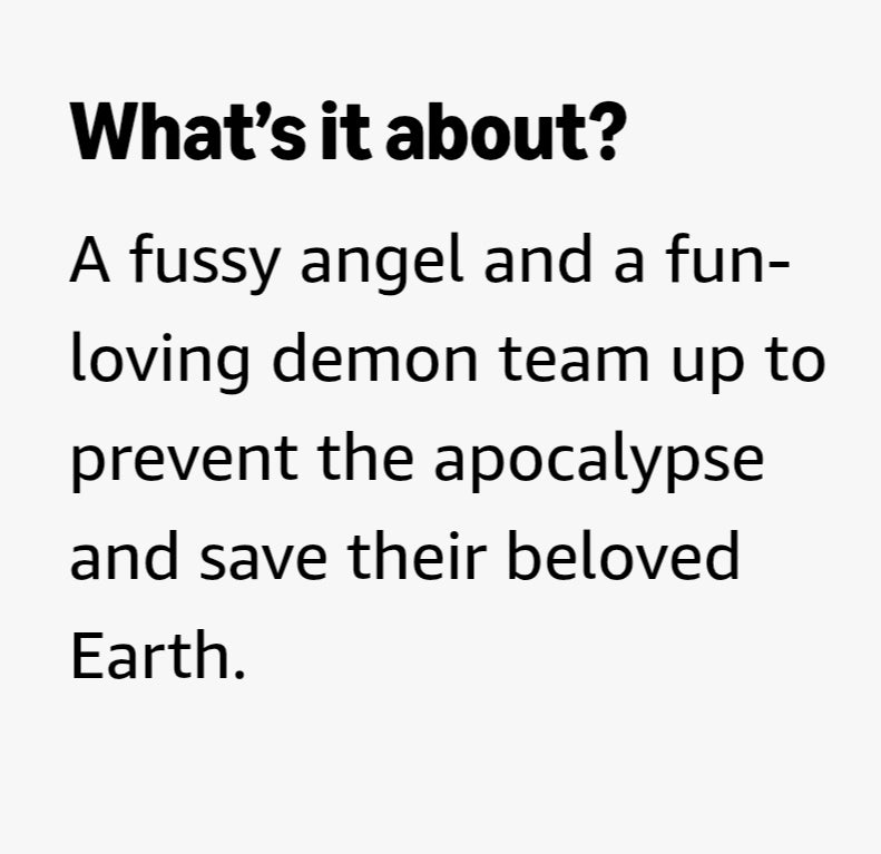 Good Omens: The Nice and Accurate Prophecies of Agnes Nutter, Witch―A Humorous Fantasy About Armageddon