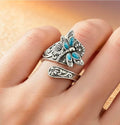 Dragonfly spoon ring