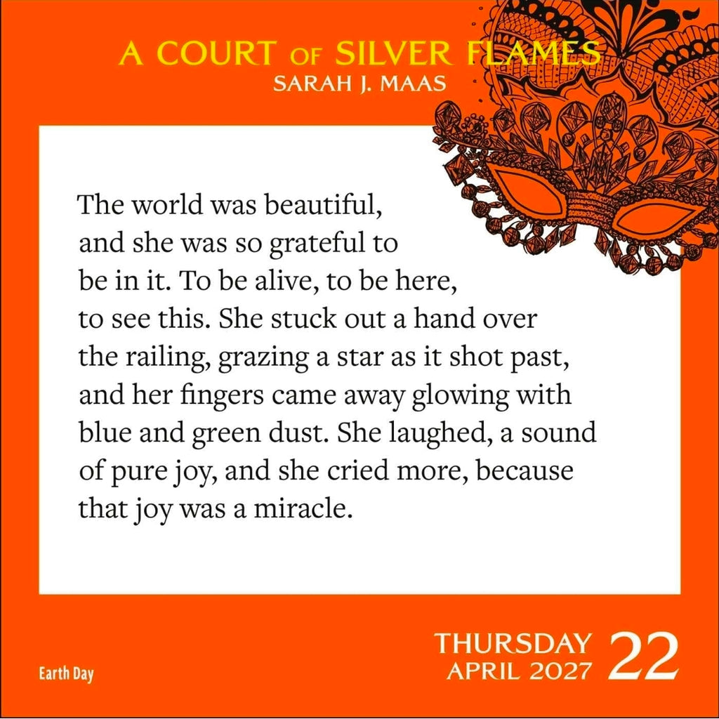 2027 calendar 📅 A Court of Thorns and Roses 🌹