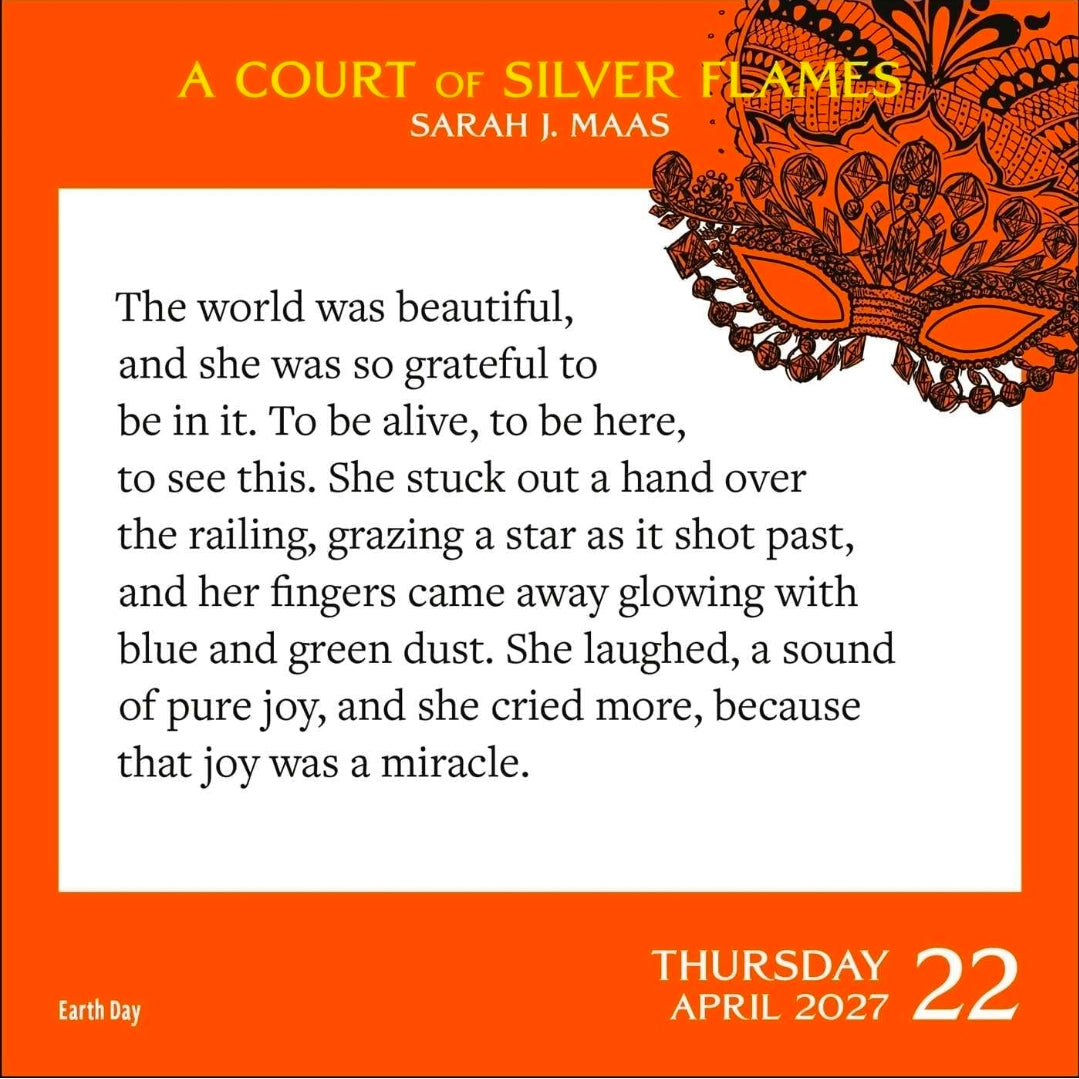 2027 calendar 📅 A Court of Thorns and Roses 🌹