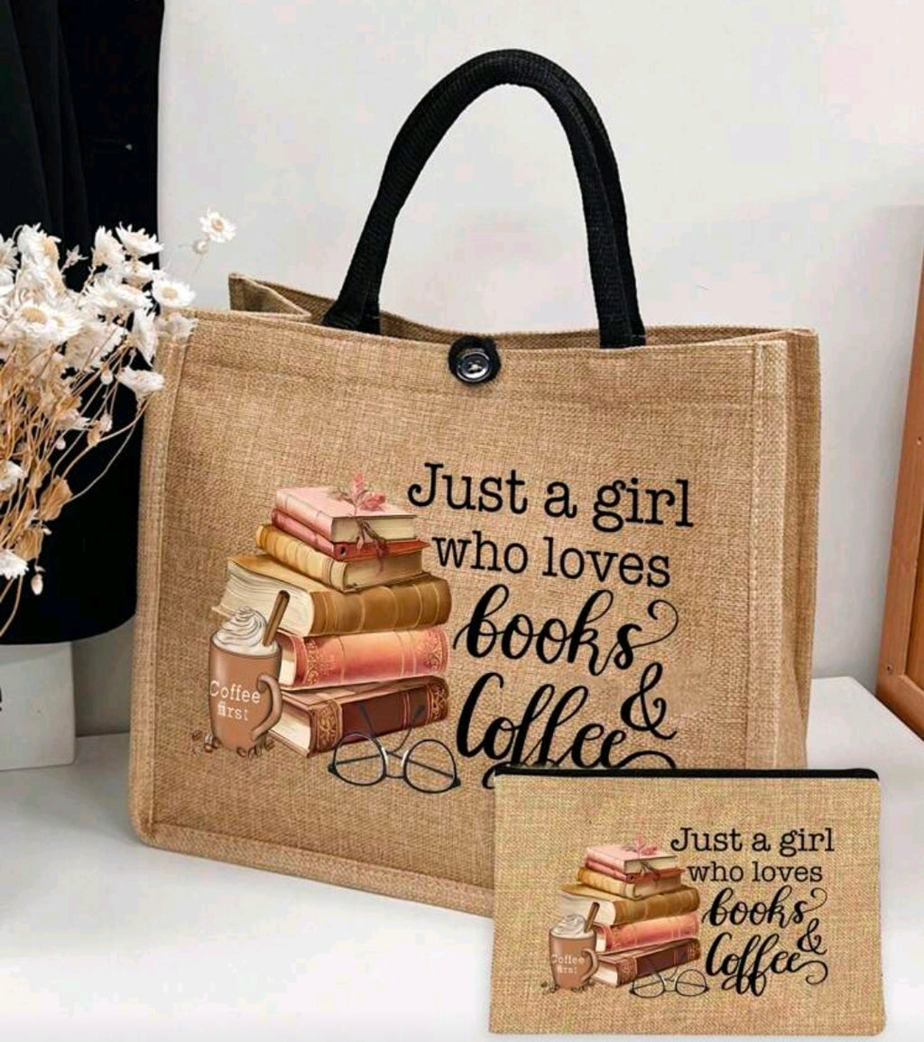2 pc jute tote