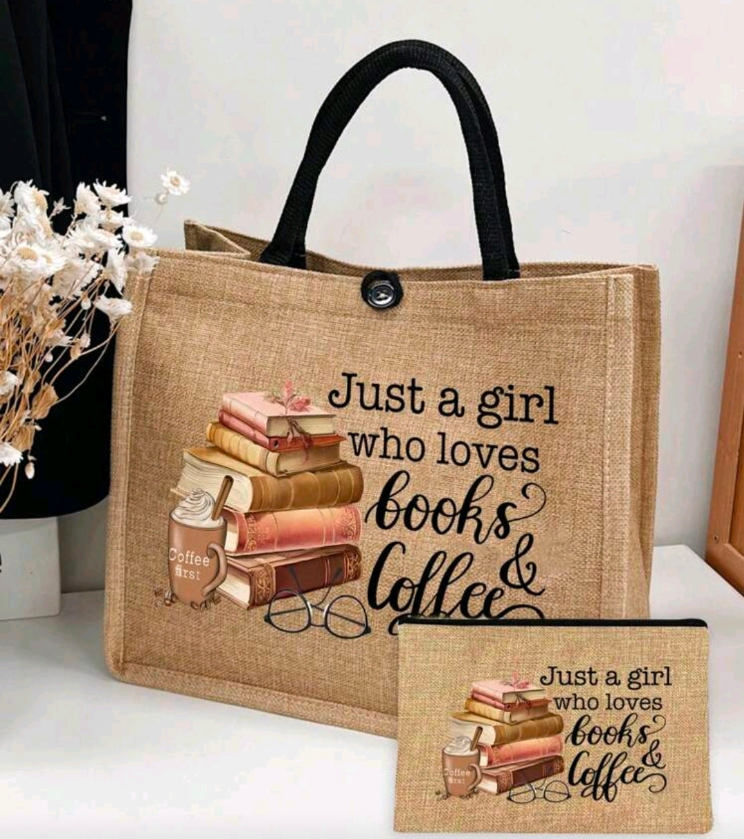 2 pc jute tote