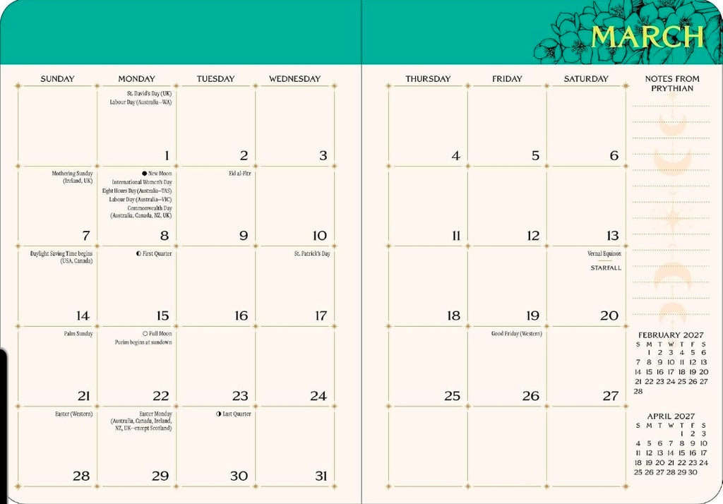 A Court of Thorns and Roses 2027 Monthly/Weekly Planner Calendar