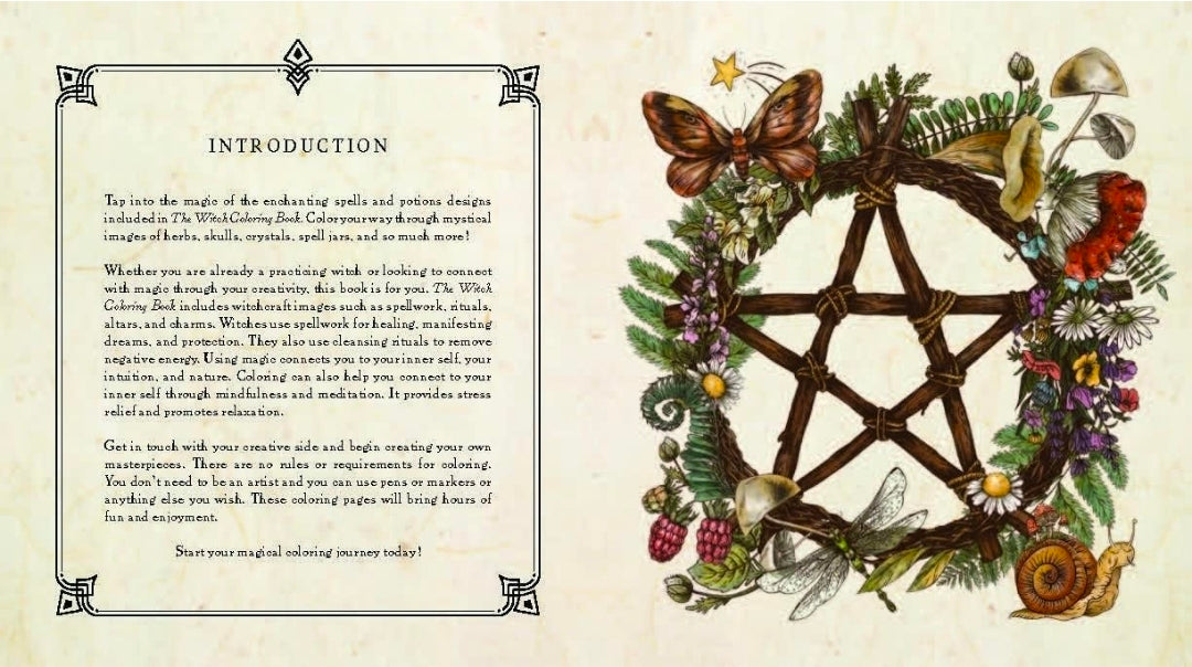 The Witch Coloring Book: Color Your Way Through Spells and Potions (Creative Coloring)