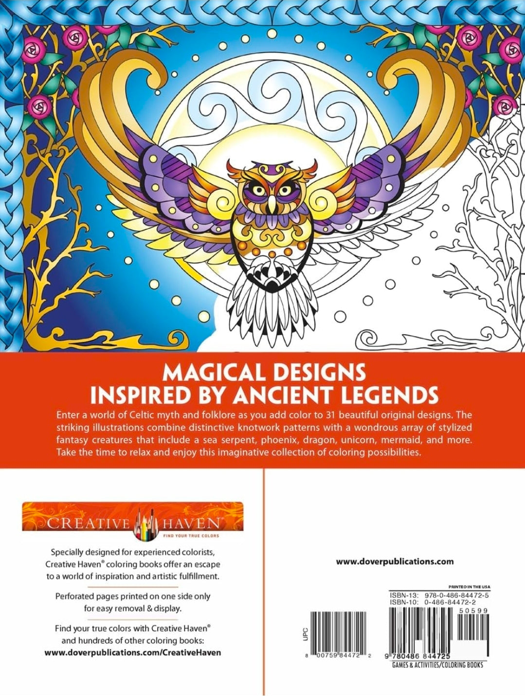 Creative Haven Celtic Fantasy Coloring Book: Color, Frame and Create Your Own Wall Art Decorations! Unicorns, Mermaids, Dragons and More! (Adult Coloring Books: World & Travel)